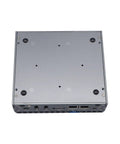 Built Like A Tank Fanless Industrial PC Featuring Intel Celeron J3710 Or J3160 showing the top view with metal casing and mounting holes.
