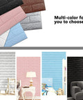 Pink 3D Peel And Stick Wall Panels Pack Of 20 Self Adhesive Waterproof Brick Foam For Interior Walls, 29 Sq Ft Coverage, color options