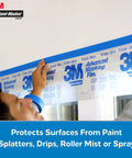 Applying Hand Masker Tape Dispenser For Painter Film And Paper One Pass Application on window for painting protection.