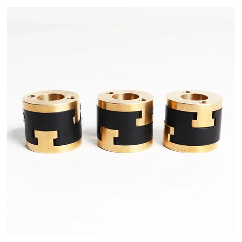 Smooth Z Axis Motion With This 3pcs V Core 31 Bi Material Lead Screw Decoupler Perfect For Smoother Prints And Less Layer Shifting On Your Fdm Printer. 3 black and gold decouplers