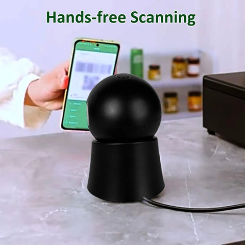 1D 2D Barcode Scanner Desktop USB Wired Hands Free QR Scanner Omnidirectional Bar Code Reader For POS PC Supermarket Library