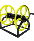 Heavy Duty Garden Hose Reel With Crank Handle Retractable 5/8 Inch Hose Reel For Wall Or Floor Mount No Hassle Metal Construction