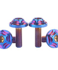 Premium Grade 5 Titanium T30 Torx Bolts For Bicycle And Motorcycle M5 X 15mm Burnt Blue with unique design and finish.