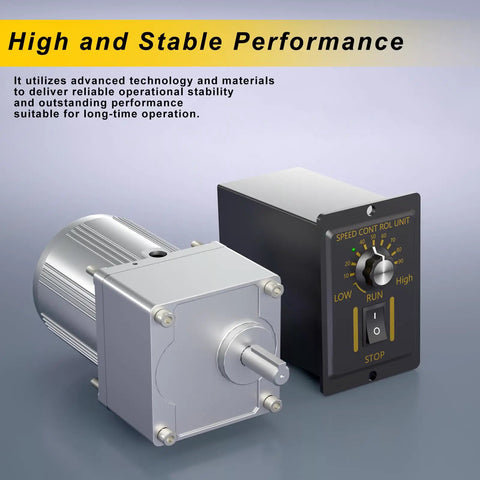 Beefy 15W 110V AC Gear Reducer Motor With 10mm Shaft 90 To 1 Gear Reduction Low RPM 15 RPM High Torque Reversible Speed Controller Kit CW CCW