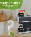 Coffee Pot Cleaning Brush With Curved Head For Easy Inside Scrubbing Non Scratching Soft Bristles Long Lasting Decanter Cleaner