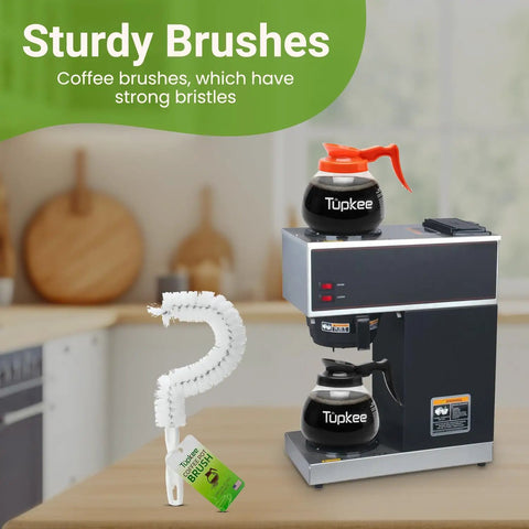 Coffee Pot Cleaning Brush With Curved Head For Easy Inside Scrubbing Non Scratching Soft Bristles Long Lasting Decanter Cleaner