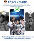 Children in astronaut suits with Monocular Telescope With Dope Digital Eyepiece Camera for USB PC Connection 1.25 Inch Scope for moon viewing