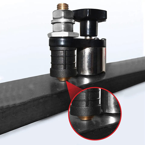 Hot Shop Grade Magnetic Welding Ground Clamp With Quick On Off Switch connecting to metal surface for stable heavy duty projects.