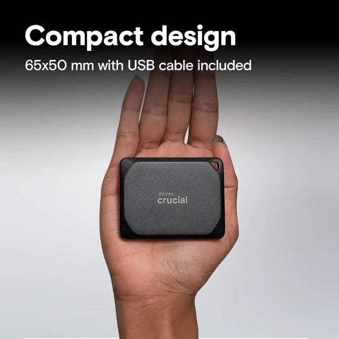 Hand holding X10 Pro 4TB Portable SSD With Up To 2100 MBps Read And 2000 MBps Write For PC And Mac USB C 3.2 Compact Design