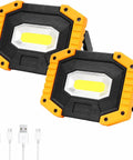 Rechargeable LED Work Light 30W 2000LM With 3 Modes Waterproof COB Flood Lights USB Charging And Power Bank 2 Pack