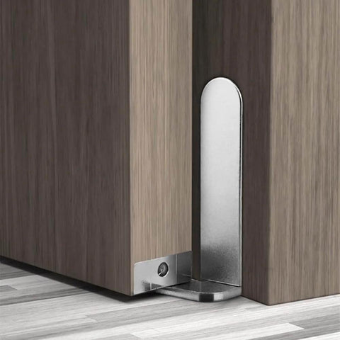 Two Pack Adjustable Rotatable Hidden Door Hinges For Wood Secret Doors Heavy Duty Zinc Alloy Silver Finish Concealed 3D Adjustable Door Hardware