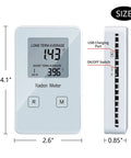 Portable Radon Detector And Home Radon Monitor Long And Short Term Radon Test Kit Rechargeable Battery Powered Meter For Quick Readings Safe Living Easy Setup Real Time Monitoring showing size and side view