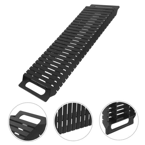 Anti Static Bar Rack With 25 Slot PCB Tray ESD Safe Circulation Shelf for board storage, black design, close-up details visible.