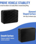 Racewill Solid Rubber Auto Lift Pads For 4 Post Car Aligners Heavy Duty 3000 Lb Capacity with diamond and smooth surface design.