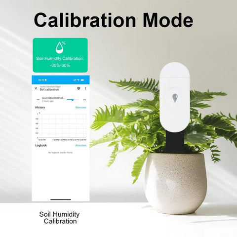 Calibration mode for Intelligent Soil Moisture Sensor 3 Pack With Capacitive Probes, Zigbee Hub Required, Moisture And Temperature Meter For Gardening.