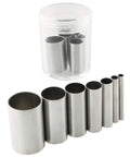 7 Piece Stainless Steel Clay Hole Cutter Set With Round Punches From 3mm To 16mm for Pottery Ceramics DIY Crafts in clear case