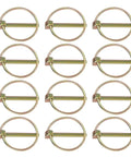Beefy 12-Piece 3/16 Inch Heavy Duty Lynch Pins With Ring Locking Clips for farm tractors trailers lawn mowers kit