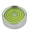 Horizontal Bead Metal Round Universal Spirit Level Bubble Green in White Diameter 25mm-60mm 1Piece(JYF30-5010QQ) close-up view.