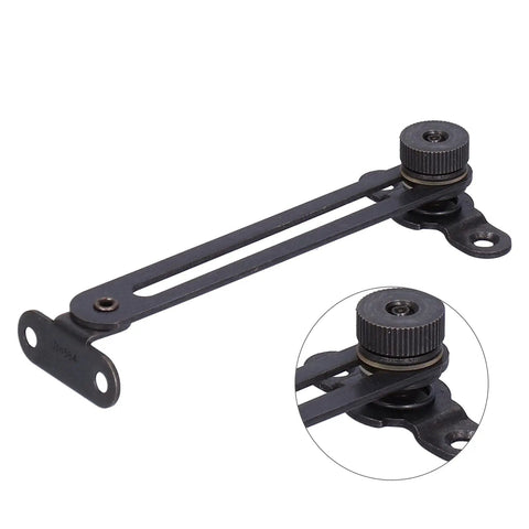 Close-up of Retro Iron Cabinet Door Hinge With Spring Support For Furniture Bookcase And Wardrobe Comes With Screws