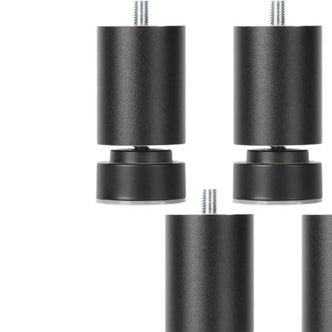 Beefy 4 Piece Black 6cm Furniture Support Legs With 10mm Screw Holes Table Feet for Beds, Cabinets, Sofas, and Tables