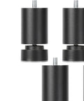 4 Pack Heavy Duty Black Furniture Support Legs 8cm With 10mm Screw Thread