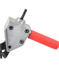 Heavy Duty Metal Nibbler Cutter Attach For Electric Drill Cutting Iron Stainless Steel Sheet Metal Plastic Fast Snip Tool side view with red handle.