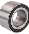 Close-up of a stainless steel front wheel hub bearing from the Front Wheel Hub Bearing Pair For BMW E60 Driver And Passenger Side Front Hubs Replacement Kit.