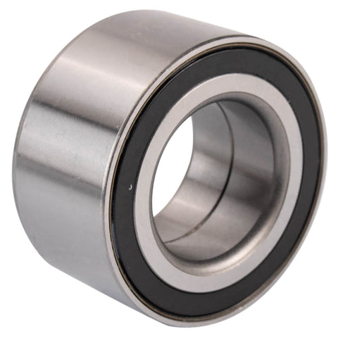 Close-up of a stainless steel front wheel hub bearing from the Front Wheel Hub Bearing Pair For BMW E60 Driver And Passenger Side Front Hubs Replacement Kit.