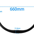 Wide 660mm Aluminum 6061 U Shaped Beach Cruiser Bike Handlebar 31.8mm Clamp Black Lightweight Durable For Easy Comfortable Rides