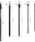 Heavy Duty Nylon Push Mount Cable Zip Ties Kit Workhorse Self Locking Design UV Resistant 160 Pcs In 5 Sizes displayed