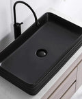 Heavy Duty Ceramic Pedestal Sink With Deep Matte Dark Green Basin, Scratch Resistant Bathroom Washbasin Built Tough As Nails with faucet.