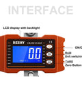 Digital Crane Scale Heavy Duty 2200lb 1000kg Hanging Scale interface showing LCD display and control buttons