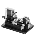 Didactical Mini Metal Lathe For DIY Projects 20,000 RPM 36W Power Lathe With 3 Jaw Chuck on black base