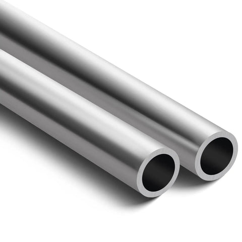 Heavy Duty 2 Pack 1 Inch OD Aluminum Round Tubing 0.12 Inch Wall 24 Inch Long 6061 Aluminum Tube For Furnishings DIY Projects Machinery Silver