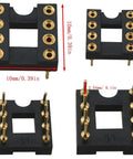 Fully Gold Plated DIP IC Socket Adapter With Two Rows Of Eight Round Pins 7.6mm Spacing Plug And Play Soldering Ready For Operational Amplifier ICs On PCB Boards High Quality Gold Plated IC Socket For Electronics