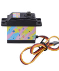 Heavy Duty 35Kg Digital RC Servo Featuring All Metal Gears And Beast Mode Response for 1/10 1/12 Scale cars with colored design.