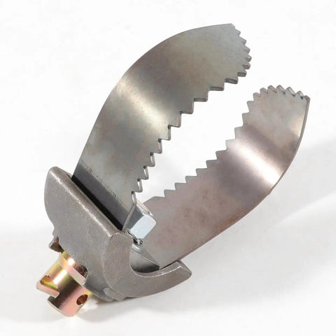 Heavy Duty 3 Inch C Style Cutter Cable Coupling Drain Cleaning Tool Attachment fits 3/8 drum and 5/8 sectional cables for tackling clogs.