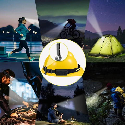 Rechargeable Headlamp With 230 Degree Wide Beam Motion Sensor LED Light Beast Mode Brightness in outdoor settings