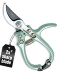 Lightweight Hand Pruners And Pruning Shears With Easy Lock For Garden Gear Yard Work Bypass Carbon Steel Blade Rust Resistant