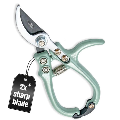 Lightweight Hand Pruners And Pruning Shears With Easy Lock For Garden Gear Yard Work Bypass Carbon Steel Blade Rust Resistant
