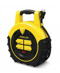 Slick Retractable 20Ft Extension Cord Reel With Four Outlets And On Off Switch 16 3 AWG Power Cable 125V 13A 1625W ETL Listed Portable Garage And Workshop Cable Organizer yellow and black
