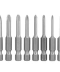 Top Notch 8 Pcs Chrome Vanadium Screwdriver Bit Set With S1/4 Inch Shank For Electric Drill And Home Rides Plus Auto Work Durable Phillips Cross Bits That Get The Job Done Fast Without Breaking A Sweat., eight chrome vanadium Phillips screwdriver bits with 1/4 inch shank