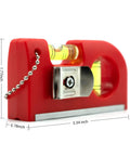 Two Piece Mini Magnetic Pocket Spirit Levels With Keychain And Storage Bag For Quick Horizontal And Vertical Leveling