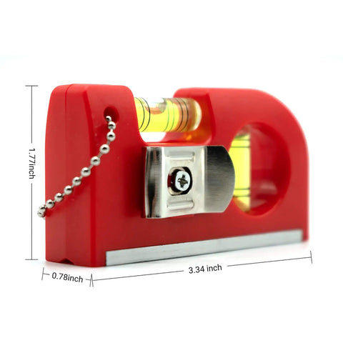 Two Piece Mini Magnetic Pocket Spirit Levels With Keychain And Storage Bag For Quick Horizontal And Vertical Leveling