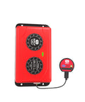 Smart Active Balancer For 6S 1A Li Ion And LiFePO4 Packs in red with Bluetooth module for battery voltage balancing.