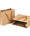 Kraft Paper Gift Bags Set Of 20 For Birthday Bashes And Weddings, Great For Guest Favors, Candy And Cookie Packaging, shown open and upright