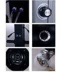 Heavy Duty Floor Standing Pedestal Fan With Wide Angle Oscillation For Indoor Outdoor Cooling control knobs and connections
