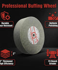 8 Inch Nylon Fiber Buffing Wheel Extra Thick 180 Grit Silicone Carbide Burnishing Wheel With Five Eighths Inch Arbor For Bench Grinder Durable Polishing Tool For Consistent High Quality Finishes