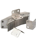 Heavy Duty 90 Degree Angle Plate Joining Connector for Metal Frames, solid steel construction, multiple brackets in view