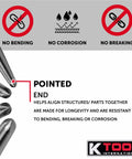 Beefy Heat Treated Pry Bars With High Leverage Rolling Head Design And Long Tapered Body For Precise Alignment And Drifting, pointing